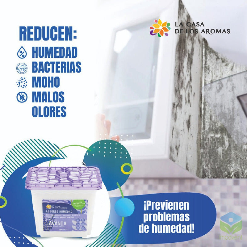 Absorbedor De Humedad Recargable 300 G Aroma Lavanda