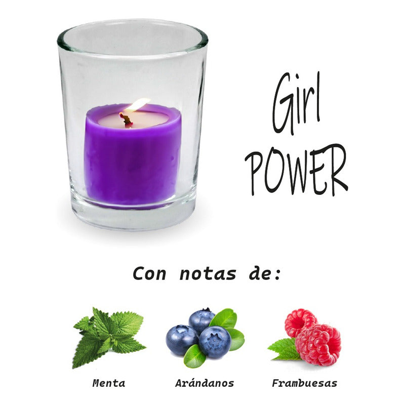 Lumar Aromatic Vela Vaso Con Mensaje - Girl Power 140g/30h