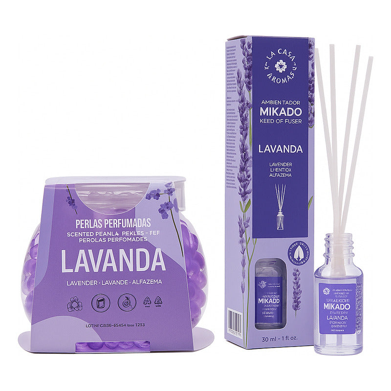 Ambientador Mikado 30 Ml + Perlas Aromaticas Lavanda