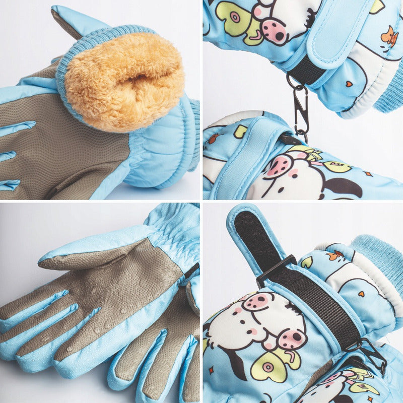 Guantes Invierno Urbano Antiviento Lluvia Leve Niños Talla M