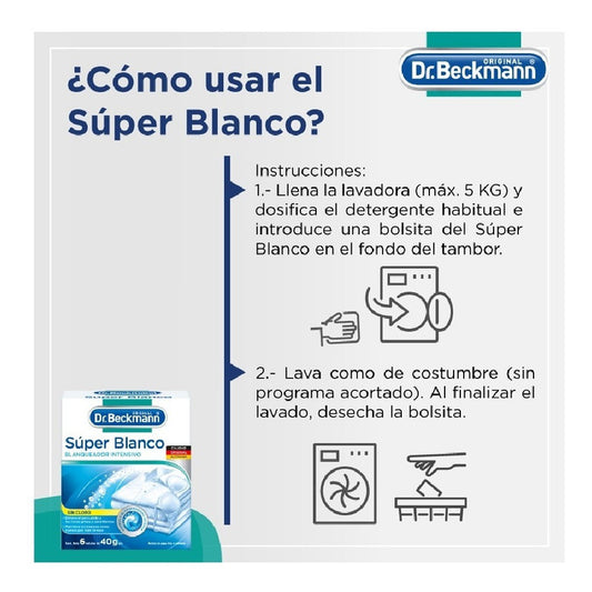Dr. Beckmann - Super Blanco Blanqueador Intensivo Sin Cloro