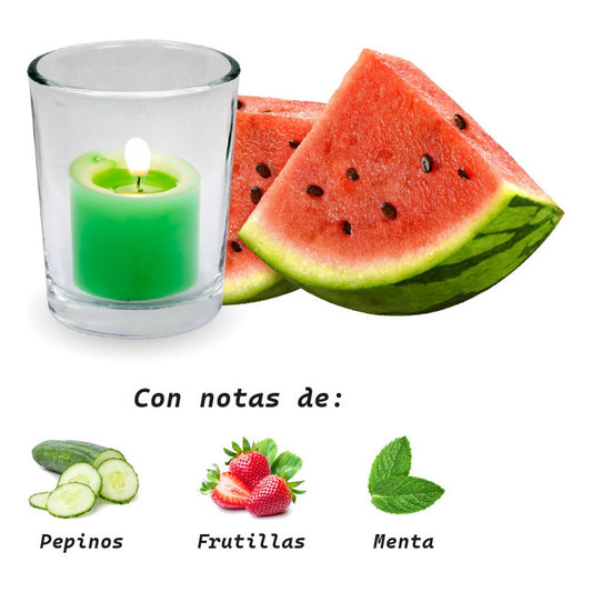 Lumar Aromatic - Vela En Vaso Decoracion | Sandia 125g