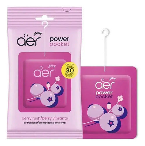Aer Power Pocket - Ambientador Berries 6 Unidades