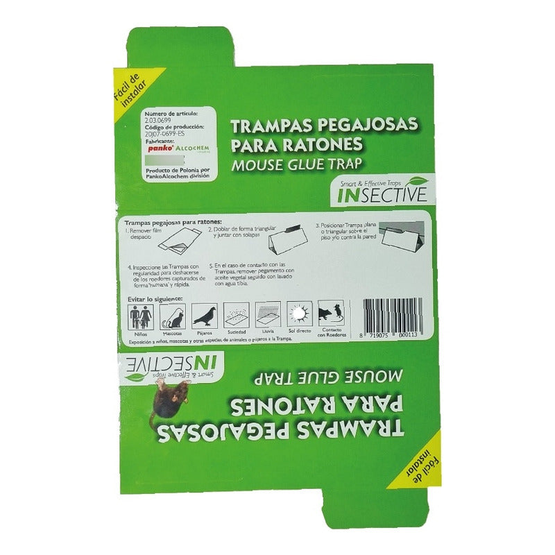 Insective - Trampa Pegajosa Delta Para Lauchas No Toxica 5un
