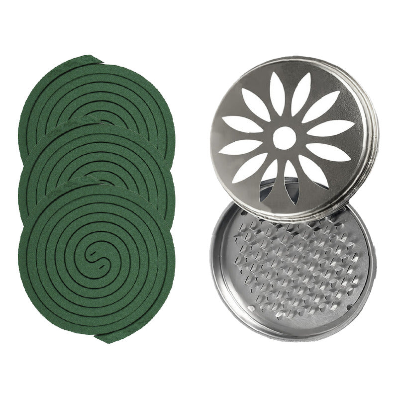 Espirales Citronela Mosquitos Zancudo 30u + Soporte Metal Fl