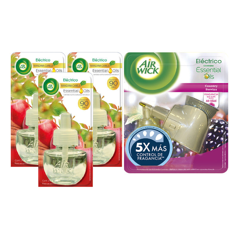 Air Wick Eléctrico Aceites Aromatizante Difusor + 4 Repues
