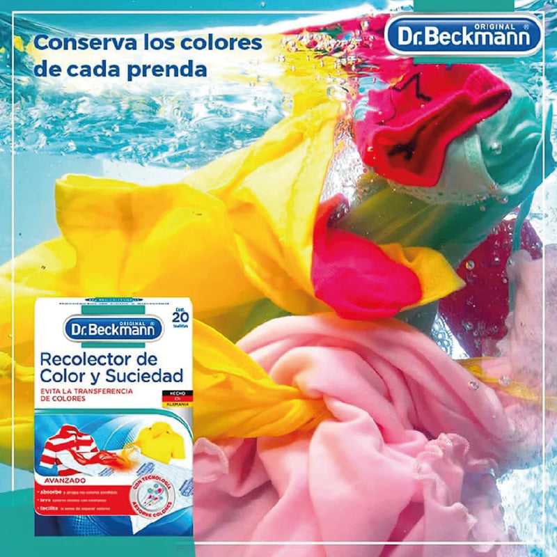 Dr. Beckmann Recolector De Color 20u + Perlas Fragancia 120g