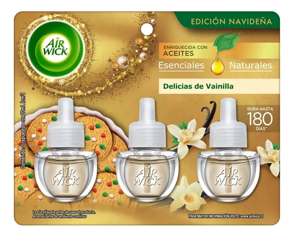 Air Wick - Repuesto eléctrico x3 Delicias de Vainilla