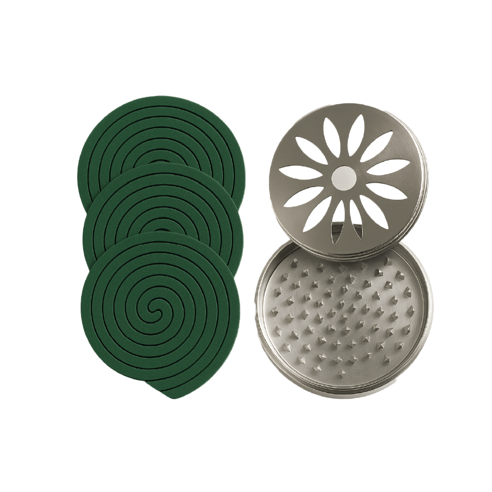 Espirales Citronela/Bambo Mosquitos Zancudo 30 Uni + Soporte Metal