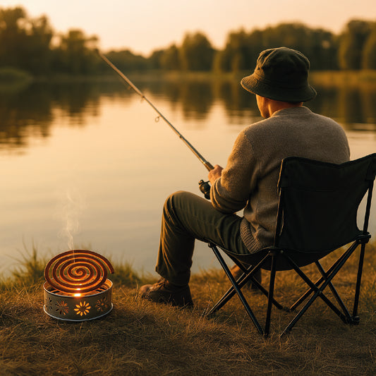 Espirales Citronela/Bambo Mosquitos Zancudo 30 Uni + Soporte Metal