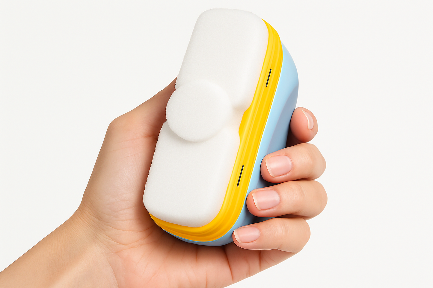 Aplicador ergonómico de limpieza en mano