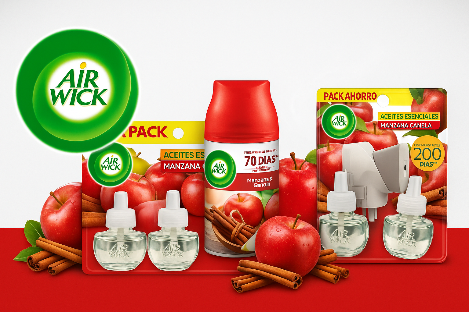 Banner Air Wick con logo