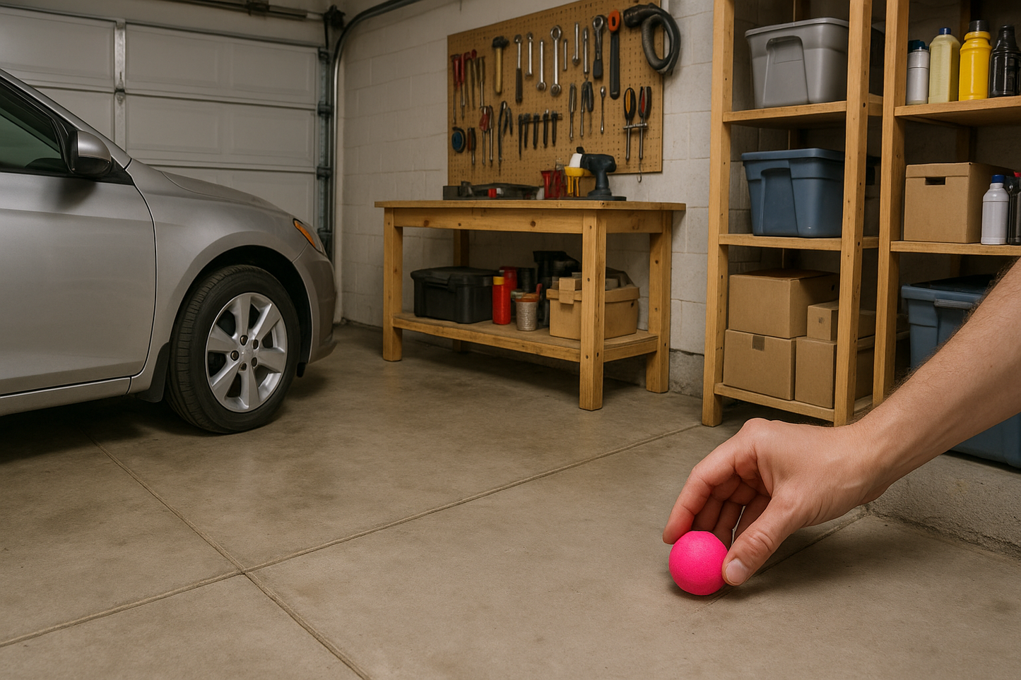 Colocando Bola en Garaje