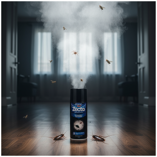 Zecto aerosol automático eliminando insectos
