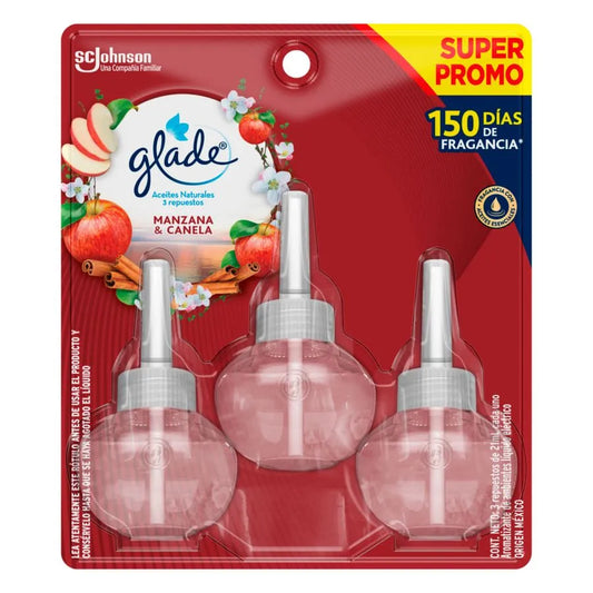 Glade - Repuesto Electrico 3Un | Manzana Canela