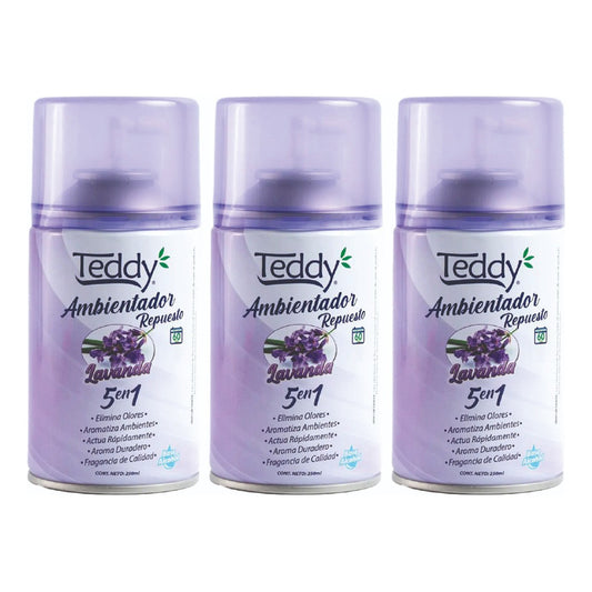 Repuesto Aromatiza. Automatico 250 Ml - Lavanda Teddy 3u