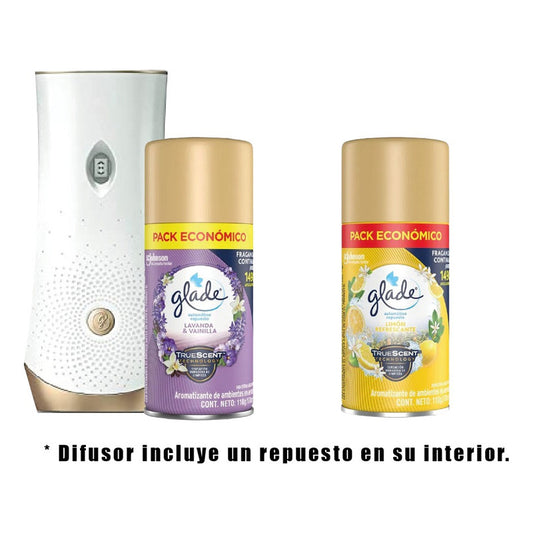 Glade Automático Difusor + Repuesto 110g + Repuesto 110g Fl