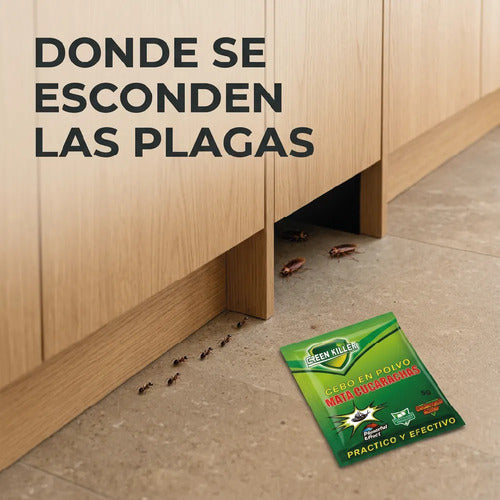 Cebo En Polvo Para Cucarachas - Pack 10 Uni De 5g Efectivo