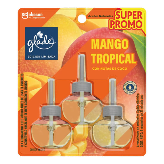 Glade - Repuesto Eléctrico 3Un- Mango Tropical