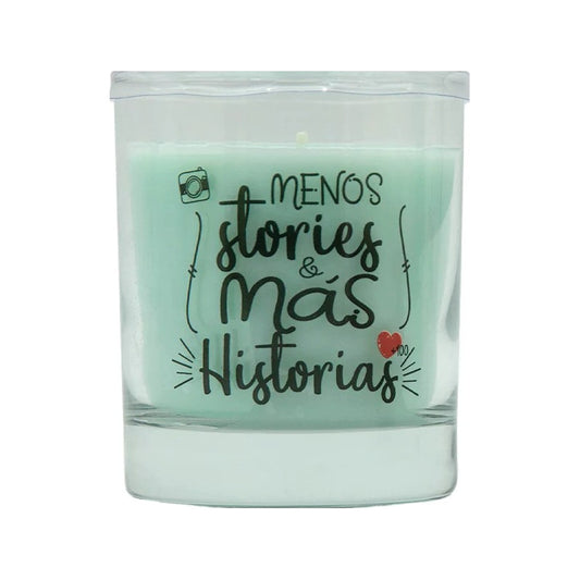 Lumar Aromatic Vela Vaso Con Mensaje -  Stories 140g/30h