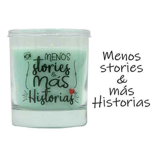 Lumar Aromatic Vela Vaso Con Mensaje -  Stories 140g/30h