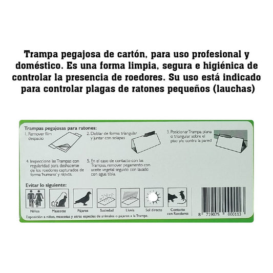 Insective - Trampa Pegajosa Delta Para Lauchas No Toxica 5un
