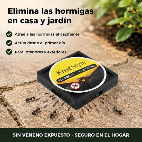 Trampa Hormigas 3 Uni Sin Veneno Hogar Interior Exterior