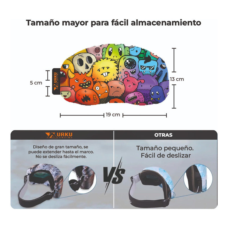 Funda Antiparras Ski/snow/bici Microfibra Elasticada