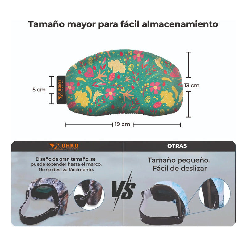 Funda Antiparras Ski/snow/bici Microfibra Elasticada