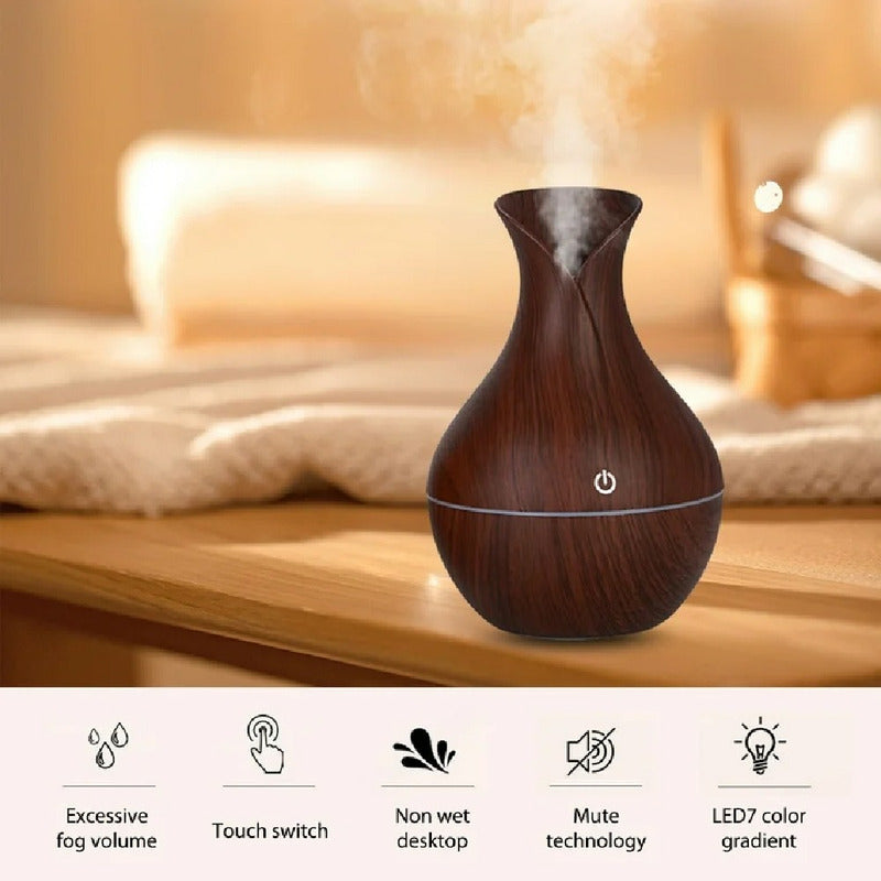 Difusor De Aroma Luz Led Usb 200 Ml + Aceite Citronela 50 Ml