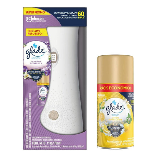 Glade Automático Difusor + Repuesto 110g + Repuesto 110g Fl