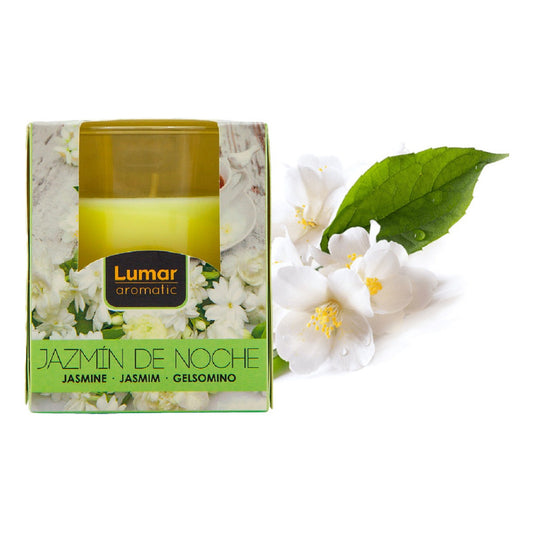 Lumar Aromatic - Vela En Vaso Decoración | Flor Jazmín 125g