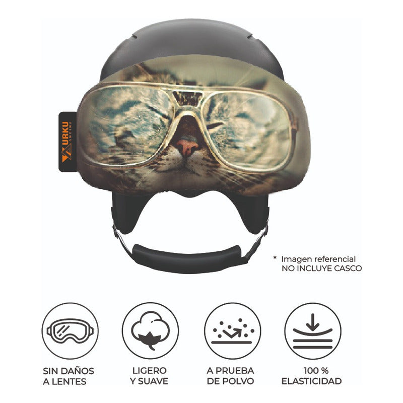 Funda Antiparras Ski/snow/bici Microfibra Elasticada