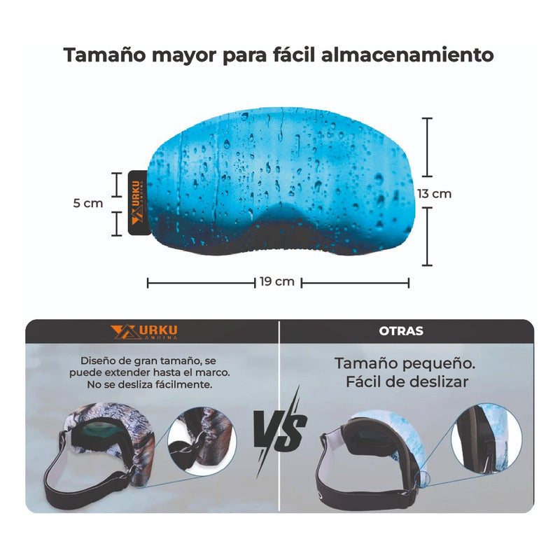 Funda Antiparras Ski/snow/bici Microfibra Elasticada