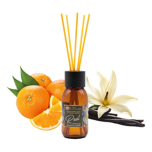 Aromatizante La Casa De Los Aromas Mikado Varitas Naranja Y Ambar 95 Ml