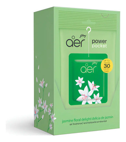 Aer Power Pocket - Ambientador  Jasmin  6 Unidades