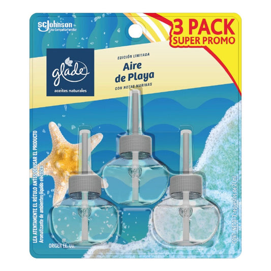 Glade - Repuesto Eléctrico  3 Un | Aire De Playa