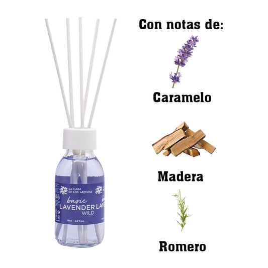 Aromatizador Mikado Decorativo  Basic Lavanda Wild, 95ml