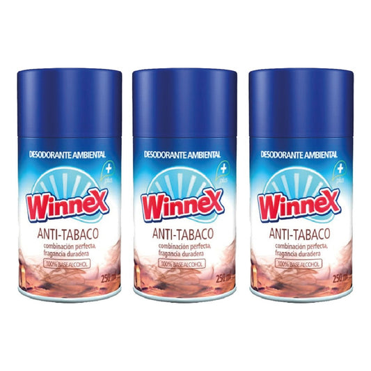 Repuesto Aromatiza. Automatico 250 Ml - Antitabaco Winnex 3u
