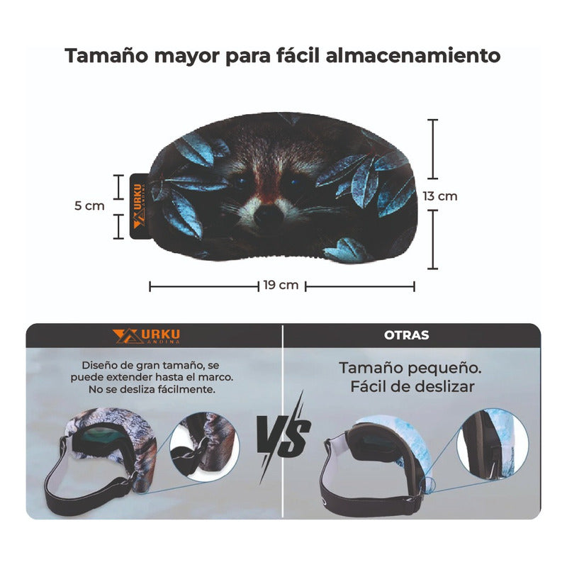 Funda Antiparras Ski/snow/bici Microfibra Elasticada