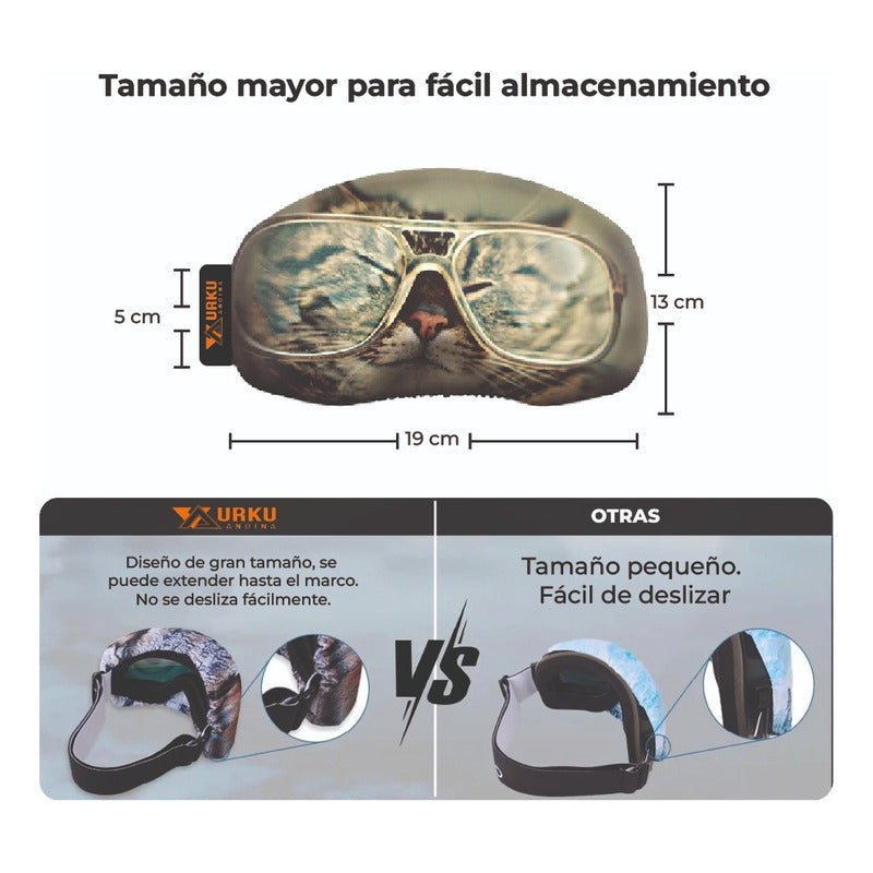 Funda Antiparras Ski/snow/bici Microfibra Elasticada