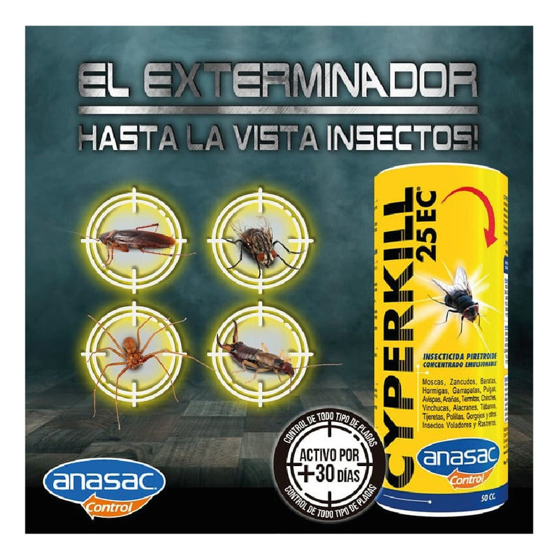 Cyperkill 25 Ec Repelente Multi Insectos Control Plagas /1 L
