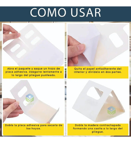 Trampa Cebo Adhesiva Con Atrayente Cucarachas Efectiva 12 U