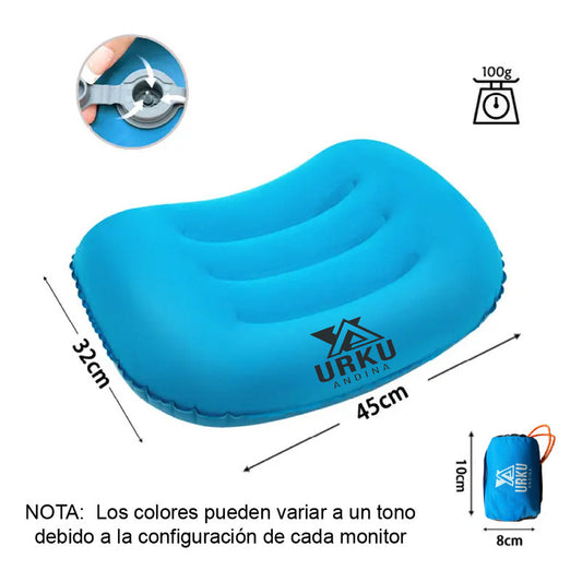 Almohada Tpu Inflable Ultraligera Camping Montaña Playa 100g