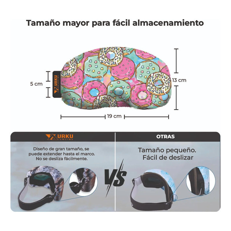 Funda Antiparras Ski/snow/bici Microfibra Elasticada