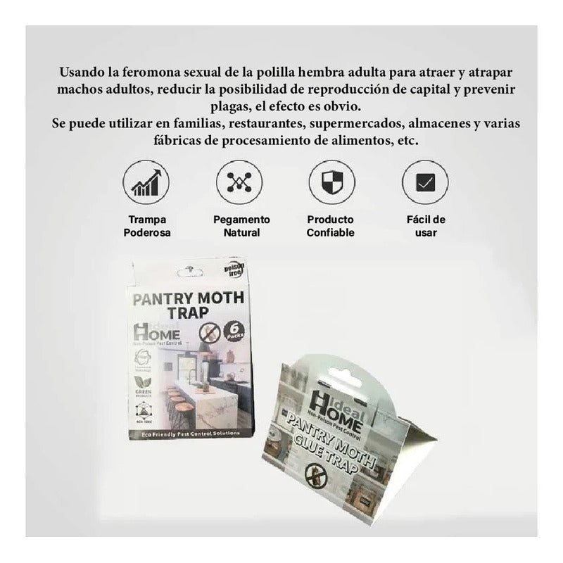 Trampa - Repelente Polillas Despensa Natural [6 Unidades]