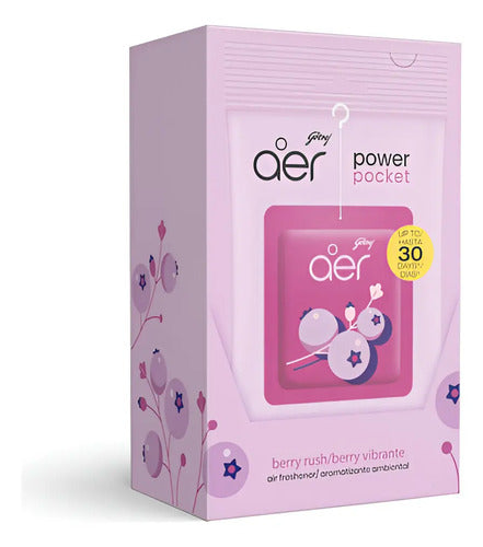 Aer Power Pocket - Ambientador  Berries  6 Unidades