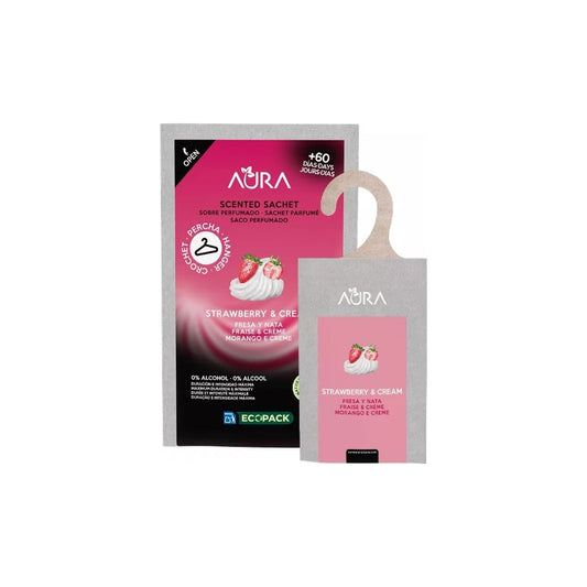 Colgador Perfumado Para Armarios - Aura  Frutilla y crema