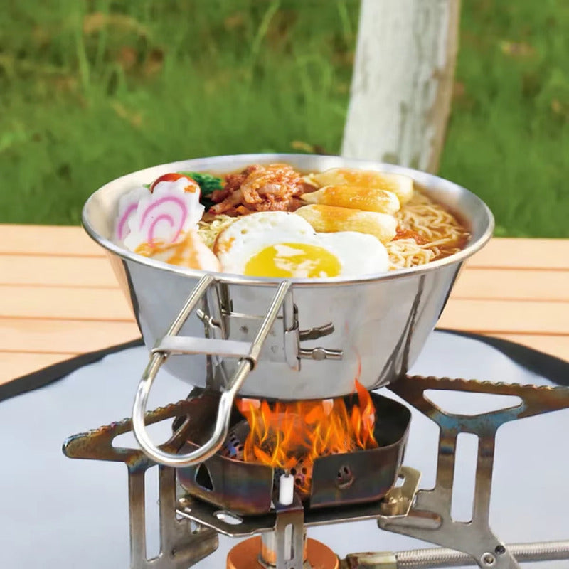Plato Plegable De Acero Inox. Liviano Camping Montaña Viajes