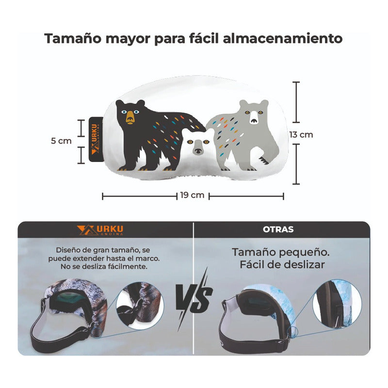 Funda Antiparras Ski/snow/bici Microfibra Elasticada